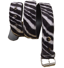 BELTS - ZEBRA BLACK WHITE