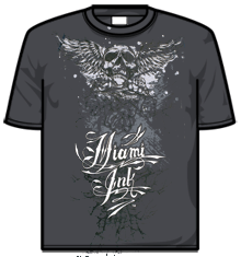 MIAMI INK - GREY FLYING SKULL